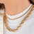 Colar Cordão Baiano 10MM Dourado - Banho em Ouro 18K