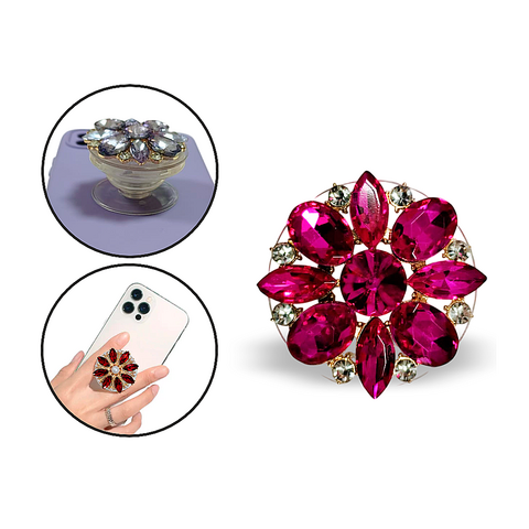 Suporte Pop Socket Diamante Compatível Com Celulares