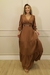 VESTIDO LONGO MANGA LONGA COM ELASTEX PUNHO E COSTAS - comprar online