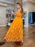 Vestido Longuete Bordado Laranja - Valentina Fashion Store