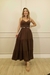 VESTIDO LONGUETE FLORA MARROM na internet