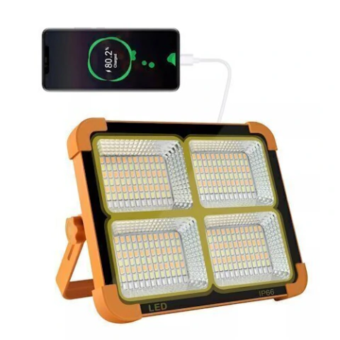 Reflector Solar Recargable con Linterna y Power Bank AF-380