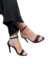 Sandália Flor de Cera | Salto Agulha 10 cm | Forrada em Gliter
