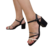 Sandália Flor de Cera | Salto Bloco 6 cm | Tiras