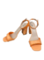 Sandália Flor de Cera | Salto Bloco 10 cm | Napa - comprar online