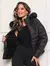 Jaqueta Puffer feminina bobojaco peluciada com capuz - Aureon
