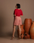Blusa Crepe Barcelona Liso - Rosa na internet