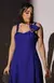 Vestido Tecido Trabalhado com Fivela – Azul Royal - Free Option 