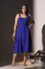 Vestido Tecido Trabalhado com Fivela – Azul Royal - comprar online