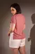 Blusa com Estampa e Costas Listradas - Vermelho na internet