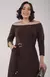Vestido Canelado Liso - Marrom na internet
