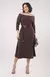 Vestido Canelado Liso - Marrom - comprar online