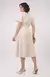 Vestido Marrant com Manga e Faixa - Areia - loja online