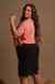 Blusa Plus Crepe Barcelona - Rosa - Free Option 