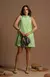 Vestido em Crepe Liso com Gola - Verde Menta - comprar online
