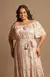 Vestido Longo Plus Rayon Estampado - Laranja - comprar online