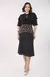 Saia Linho Bordado - Preto - loja online