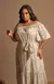 Vestido Longo Plus Rayon Estampado - Verde - Free Option 