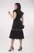 Vestido Linho Bordado - Preto - Free Option 