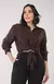 Camisa Seda Javaneza - Marrom - comprar online