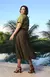 Saia Midi Alfaiataria Marrant - Verde - Free Option 