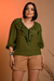 Blusa com Manga e Babados - Verde na internet