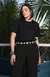 Baby Look 100% Algodão - Preta - comprar online