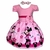 Vestido Temático Minnie Flores Rosa