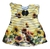 Vestido Infantil Trapézio Girassol Amarelo