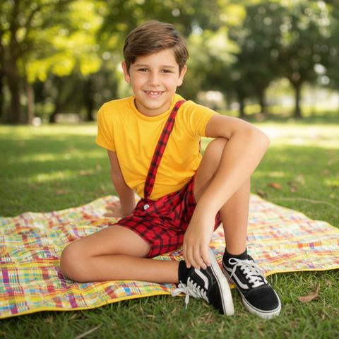 Fantasia Infantil Cascão - Bermuda/camiseta C/ Máscara