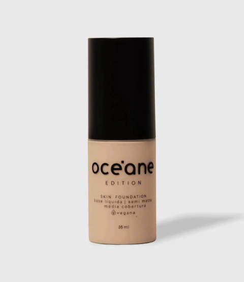 Base Líquida Média Cobertura Semi-matte Skin Foundation Óceane 35ml