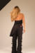 Blusa assimétrica hibisco black