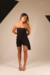 Blusa assimétrica hibisco black - comprar online