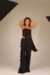 Blusa assimétrica hibisco black na internet