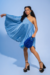 Vestido lurex baby blue