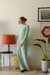 Vestido longo matcha
