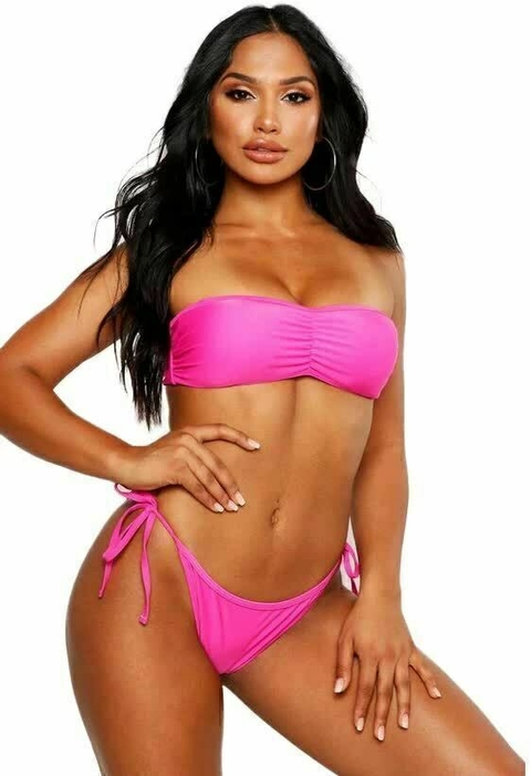 Biquini Top Tomara Que Caia Com Calcinha De Amarrar 2024 | REF: BK40