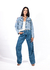 Jaqueta Jeans com Patches Bordados