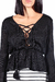 Blusa Tricot com Amarração e Babado - comprar online