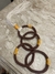 Colar de mesa com aros marrom - comprar online