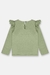 Blusa manga longa em meia malha com detalhe em laise - comprar online