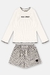 Conjunto de blusa em ribana e short em tweed - comprar online