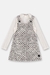 Conjunto blusa em ribana e salopete em tweed - comprar online