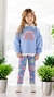 Calça em malha comfy sublimático azul sereno - NINA Closet Baby & Kids