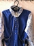 Mini camisa estampa azul floral na internet