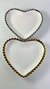 PLATO CORAZON BORDE DORADO - comprar online