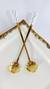 CUCHARA DORADA LARGA MANGO BLANCO - comprar online