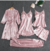 Conjunto Bata Y Pijama De Saten Y Encaje Mujer 5 Piezas Sexy en internet