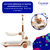 Monopatín Scooter Infantil 3 En 1 Con Luces