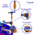 Monopatín Scooter Infantil 3 En 1 Con Luces